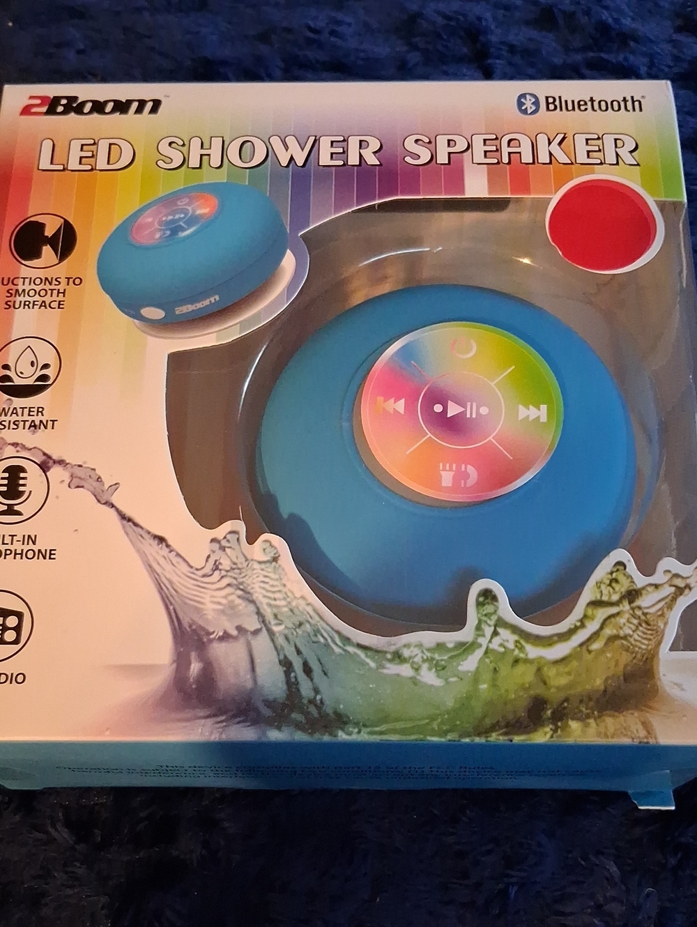 Blue LED Bluetooth Shower Speaker